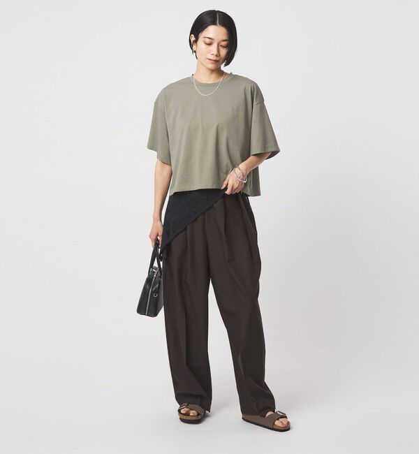 UNITED ARROWS green label relaxing「＜CHIHIRO HYODO&times;green label relaxing＞クロップド ワイド Tシャツ」|Tシャツ・カットソー|