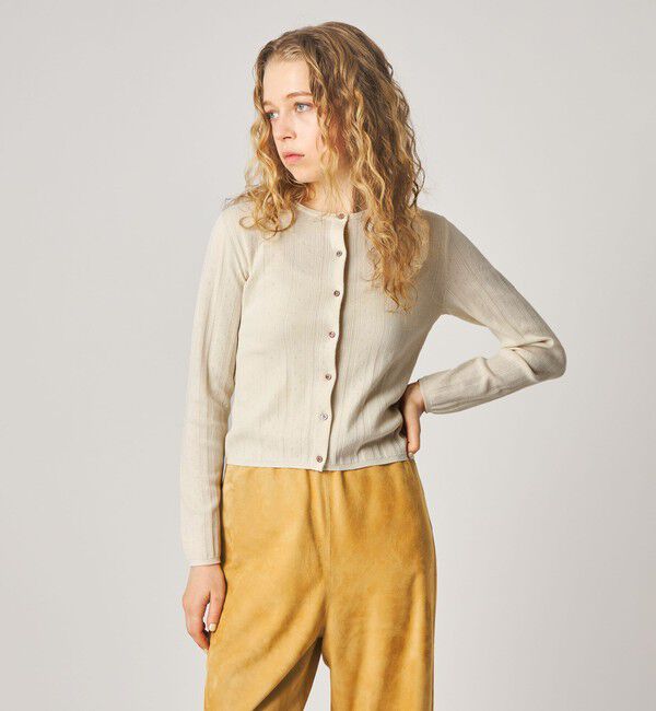 STEVEN ALAN「＜Steven Alan＞アイレット カーディガン」|カーディガン|OFF WHITE