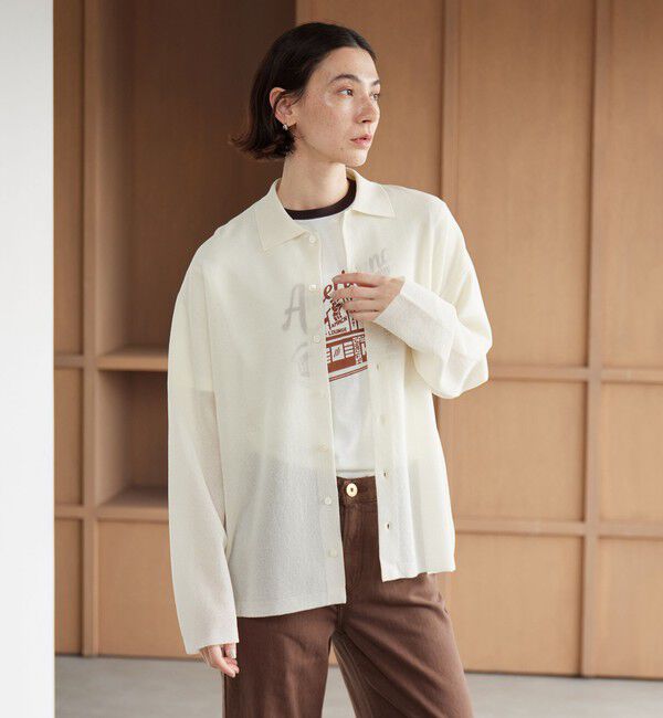 BEAUTY&YOUTH UNITED ARROWS「ミラノリブ シャツカーディガン ウォッシャブル」|カーディガン|