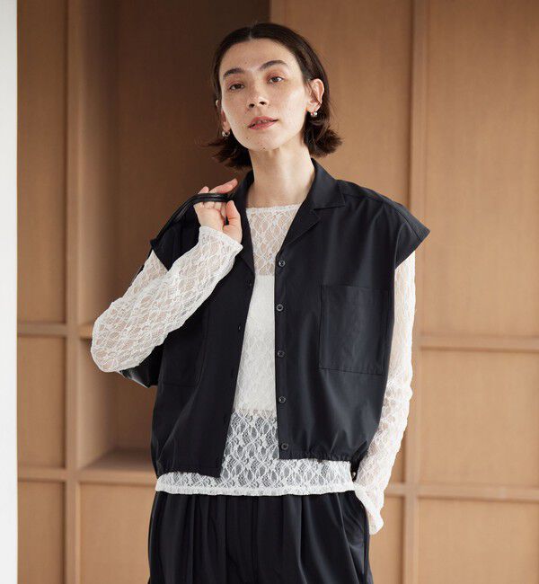 BEAUTY&YOUTH UNITED ARROWS「【WEB限定 Wardrobe DAILY MINIMAL】オープンカラーシャツ＆イージーパンツ 接触冷感 UVカット はっ水」|オールインワン|