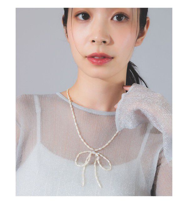 Demi-Luxe BEAMS 「les bon bon / bow パール ネックレス」|その他|
