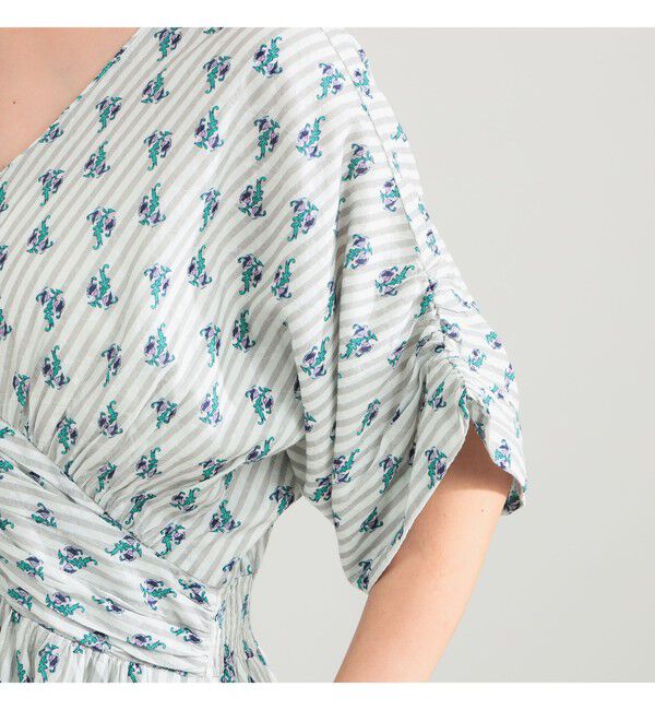 Demi-Luxe BEAMS 「ne Quittez pas / スモール フラワー ギャザー ワンピース」|ワンピース|