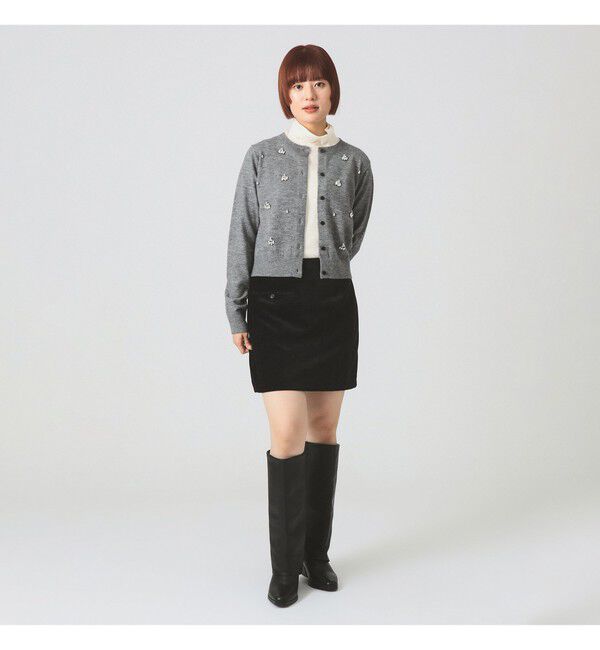 Ray BEAMS 「ビジュー クルーネック カーディガン」|ニット・セーター|