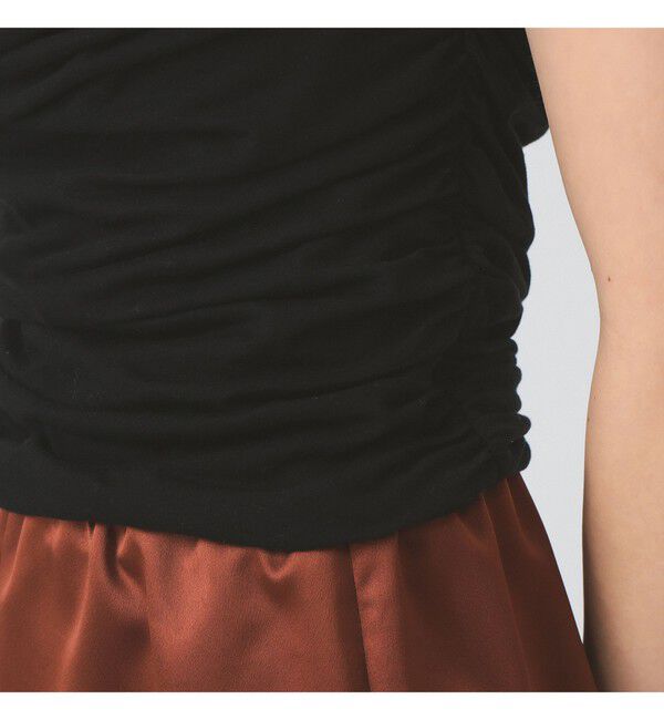 Ray BEAMS 「ギャザー ドレープ Tシャツ」|Tシャツ・カットソー|