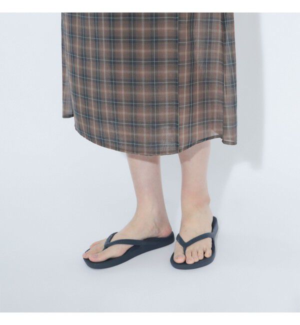 BEAMSBOY「maturely / ボイル チェック ラップ スカート」|スカート|