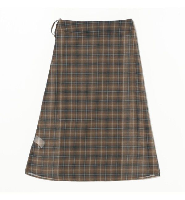 BEAMSBOY「maturely / ボイル チェック ラップ スカート」|スカート|