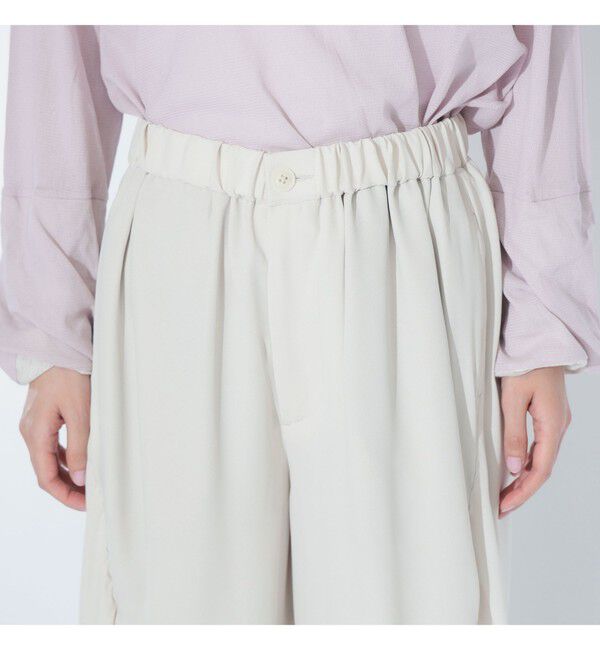 BEAMSBOY「maturely / リサイクル アムンゼン シャーリング アンド スリット パンツ」|チノ|