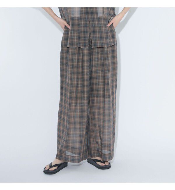 BEAMSBOY「maturely / ボイル チェック ワイド イージー」|チノ|