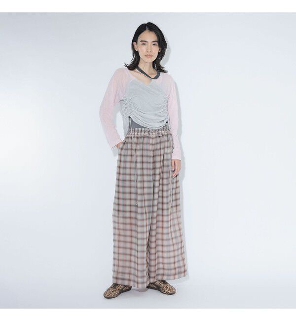 BEAMSBOY「maturely / ボイル チェック ワイド イージー」|チノ|