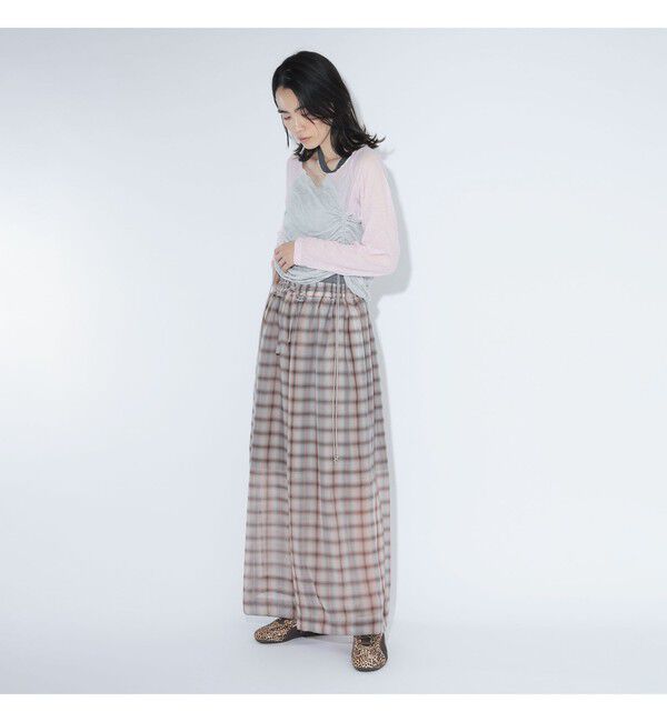 BEAMSBOY「maturely / ボイル チェック ワイド イージー」|チノ|