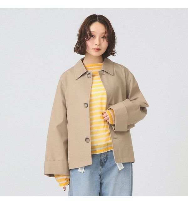 Ray BEAMS 「GYMPHLEX / ギャバジン ハーフコート」|その他|120_BEIGE