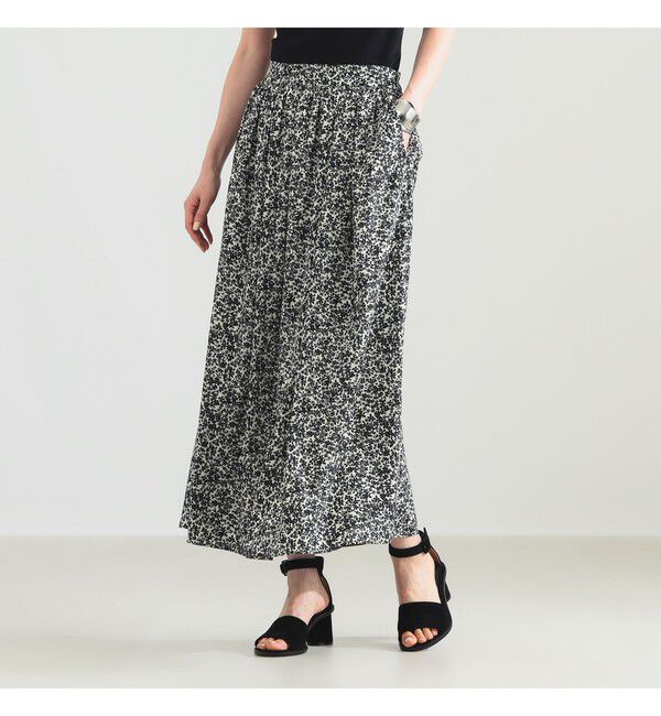 Demi-Luxe BEAMS 「プチフラワー プリント スカート」|スカート|