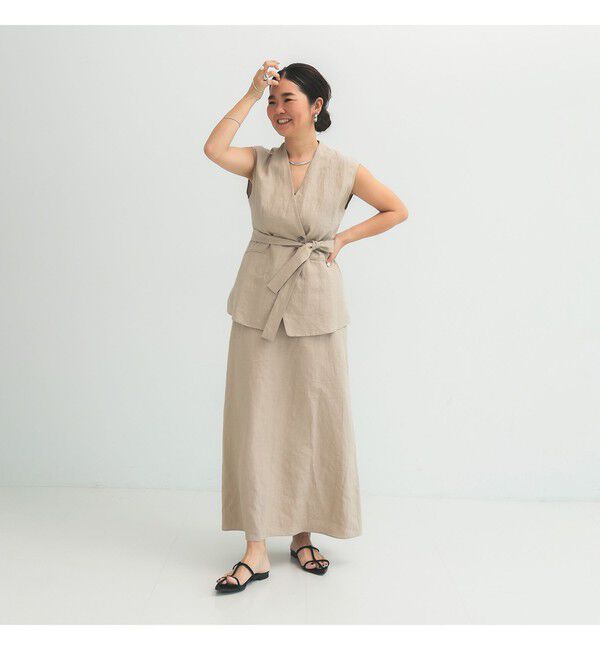 Demi-Luxe BEAMS 「シンプル リネン スカート .M」|スカート|