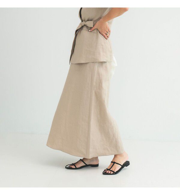 Demi-Luxe BEAMS 「シンプル リネン スカート .M」|スカート|