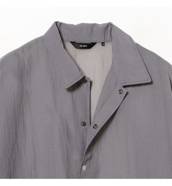 BEAMS「ショートレングス シアー コーチシャツ【ワイドショートフィット】」|シャツ・ブラウス|