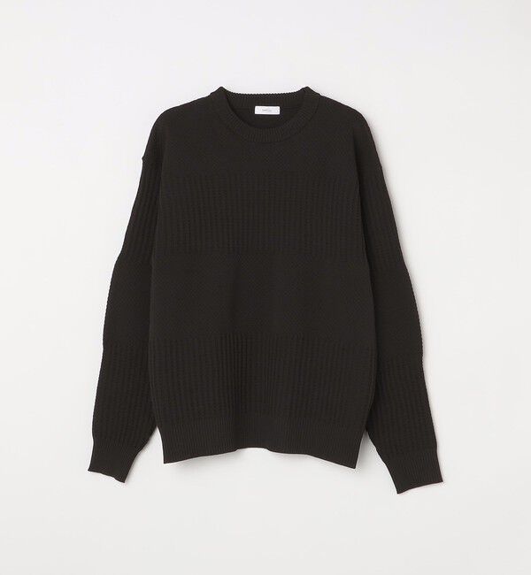 SHIPS any「SHIPS any: 〈手洗い可能〉ワッフル コンビ デザイン クルーネック ニット◇」|その他|