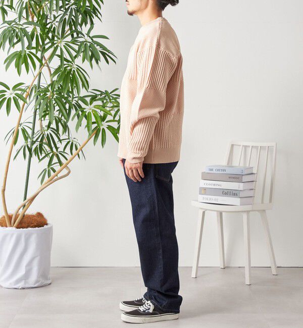 SHIPS any「SHIPS any: 〈手洗い可能〉ワッフル コンビ デザイン クルーネック ニット◇」|その他|