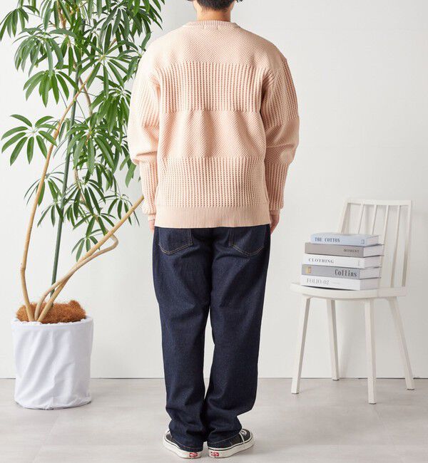 SHIPS any「SHIPS any: 〈手洗い可能〉ワッフル コンビ デザイン クルーネック ニット◇」|その他|