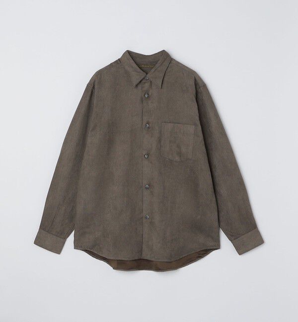 SHIPS「BENCH MARKING SHIRT: レギュラーカラー ポリエステル フェイクスエード シャツ」|シャツ・ブラウス|
