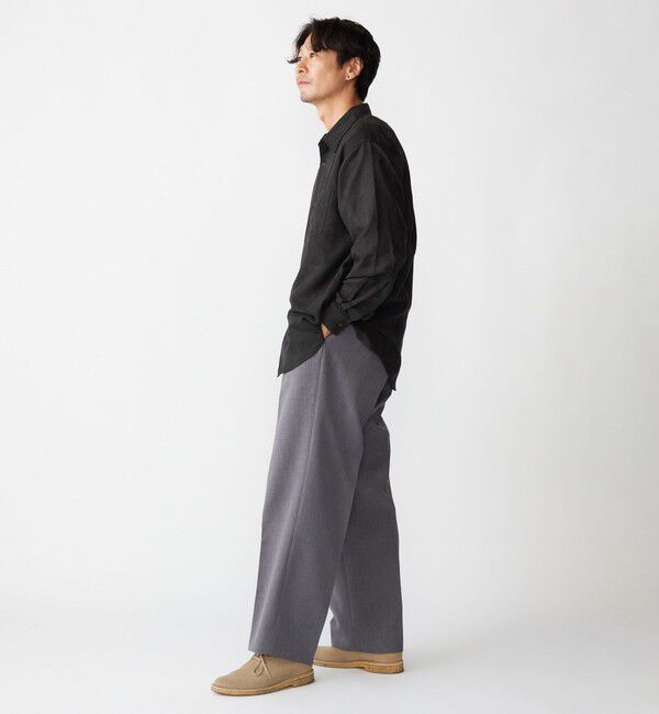 SHIPS「BENCH MARKING SHIRT: レギュラーカラー ポリエステル フェイクスエード シャツ」|シャツ・ブラウス|