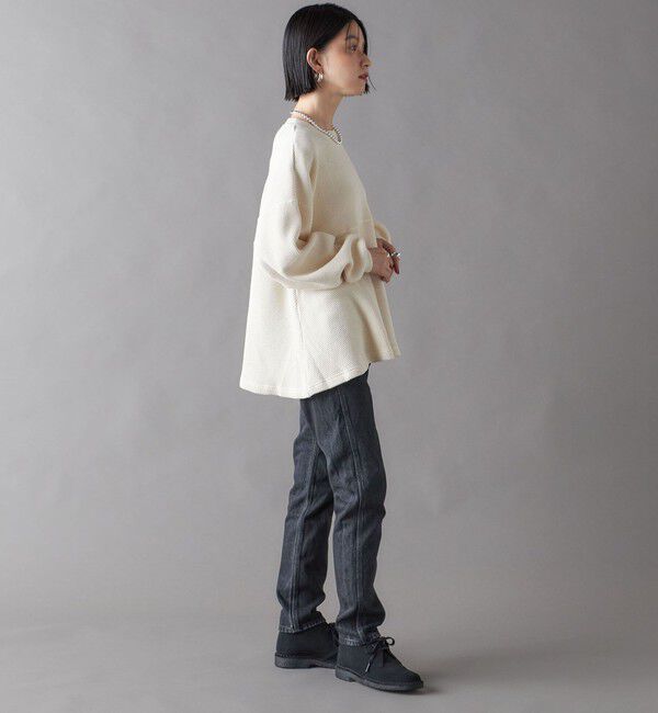 SHIPS for women「SHIPS NINE CASE:ナロー デニム（ブラック）」|デニム|