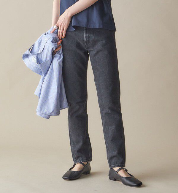 SHIPS for women「SHIPS NINE CASE:ナロー デニム（ブラック）」|デニム|