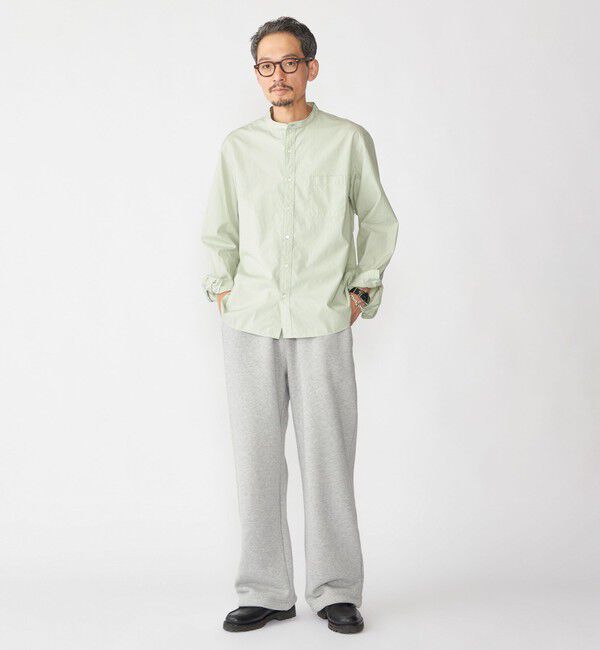 SHIPS「SHIPS: 100S バンドカラー ストライプ シャツ」|シャツ・ブラウス|