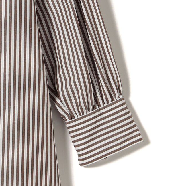 SHIPS for women「〈手洗い可能〉ストライプ バックタック チュニック シャツ」|チュニック|