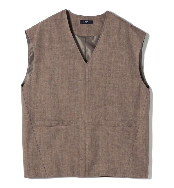 SHIPS Colors 「SHIPS Colors:〈手洗い可能〉ウーステッドライク Vネック ベスト(セットアップ対応可能)」|ベスト・ジレ|