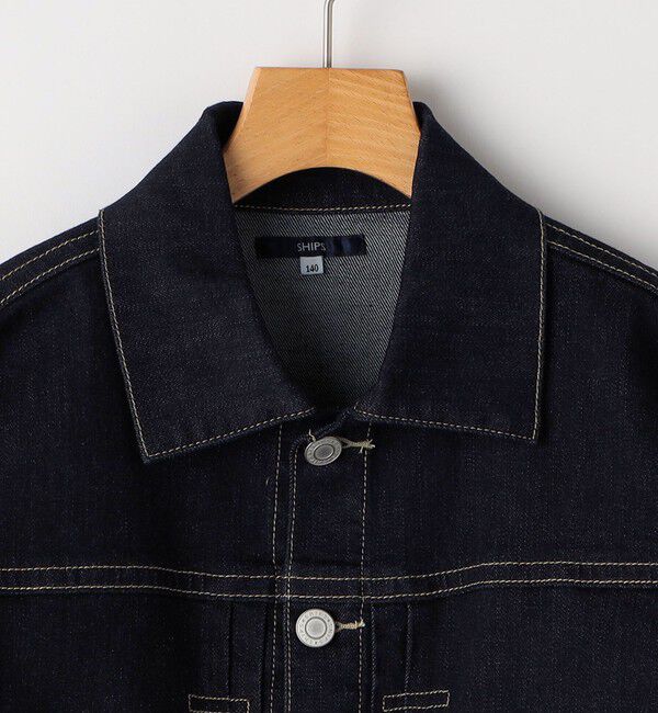SHIPS KIDS「SHIPS KIDS:140～160m / ヴィンテージ ライク インディゴ デニム ジャケット」|デニムジャケット|
