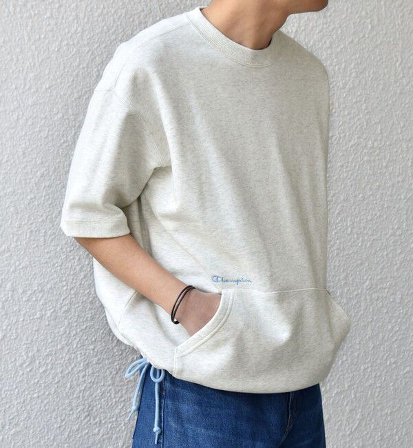 SHIPS any「【SHIPS any別注】Champion: ロゴ 刺繍 スピンドル スウェット Tシャツ 26SS◇」|Tシャツ・カットソー|