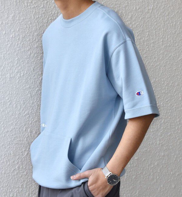 SHIPS any「【SHIPS any別注】Champion: ロゴ 刺繍 スピンドル スウェット Tシャツ 26SS◇」|Tシャツ・カットソー|