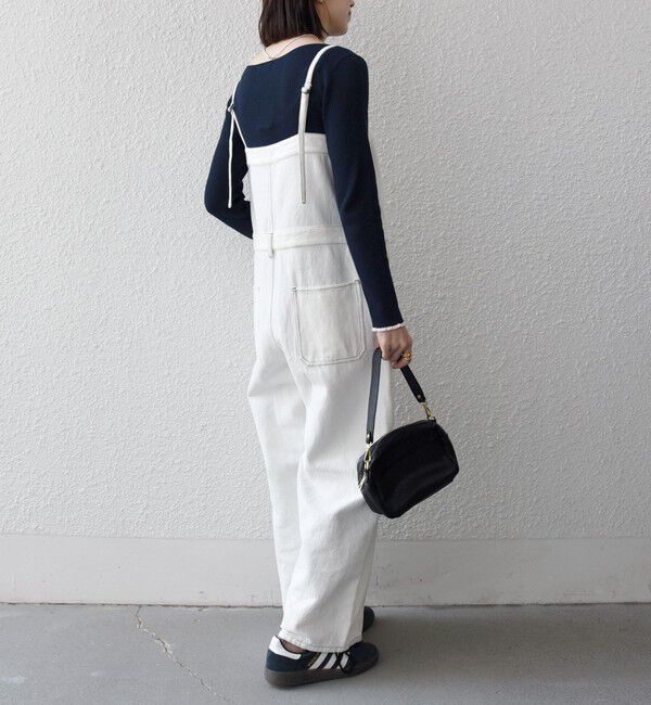 SHIPS any「SHIPS any:〈洗濯機可能〉カルゼ キャミ ワイド サロペット」|オールインワン|