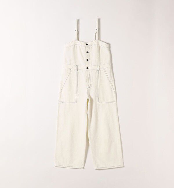 SHIPS any「SHIPS any:〈洗濯機可能〉カルゼ キャミ ワイド サロペット」|オールインワン|