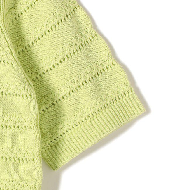 SHIPS for women「〈手洗い可能〉コットン レース柄 ショート スリーブ プルオーバー」|ニット・セーター|