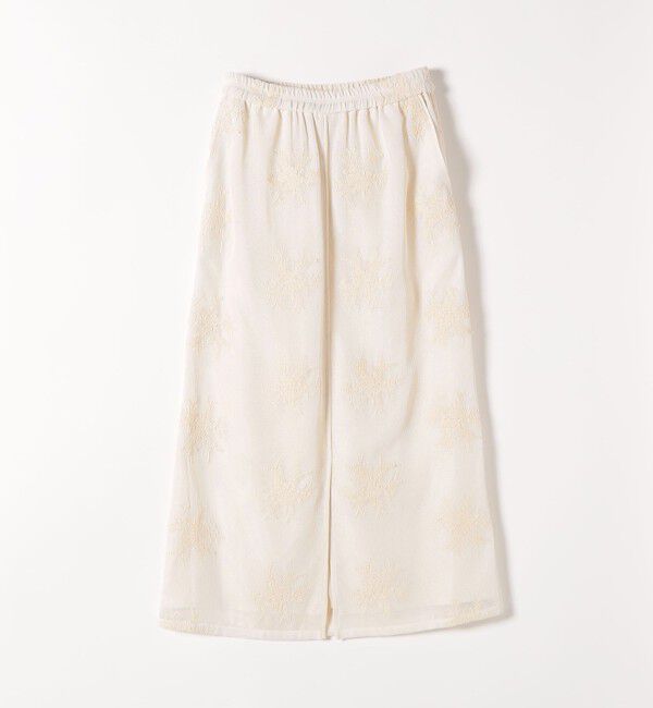 SHIPS any「《予約》SHIPS any:〈洗濯機可能〉メッシュ レース エンブロイダリー Iライン スカート」|タイト|