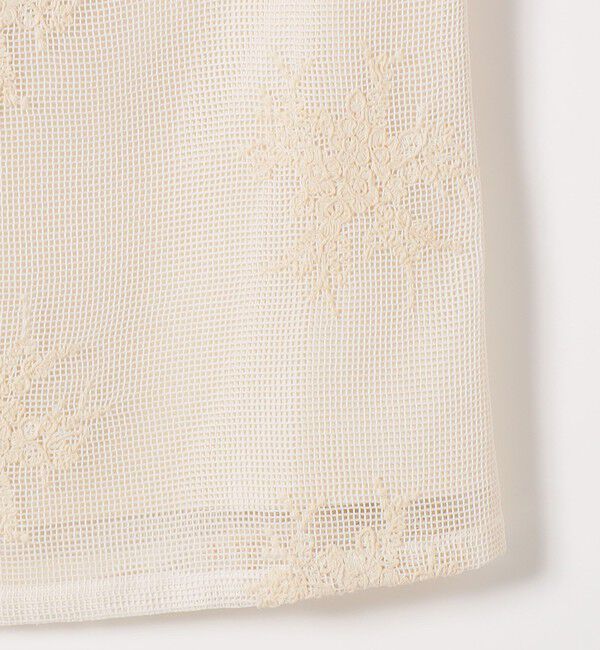 SHIPS any「《予約》SHIPS any:〈洗濯機可能〉メッシュ レース エンブロイダリー Iライン スカート」|タイト|