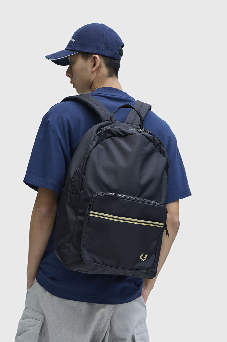 FRED PERRY 「Tipped Tape Backpack」|リュック|BLACK