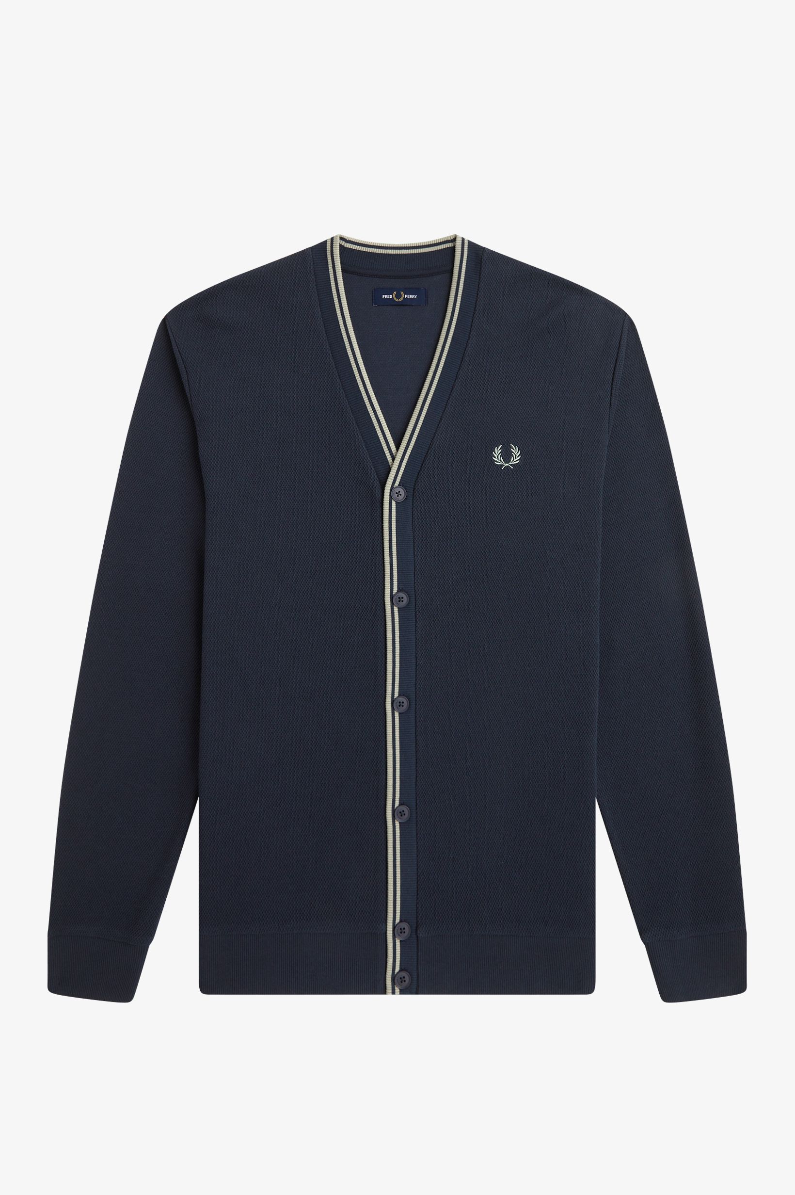 FRED PERRY 「Tipped Pique Texture Cardigan」|カーディガン|