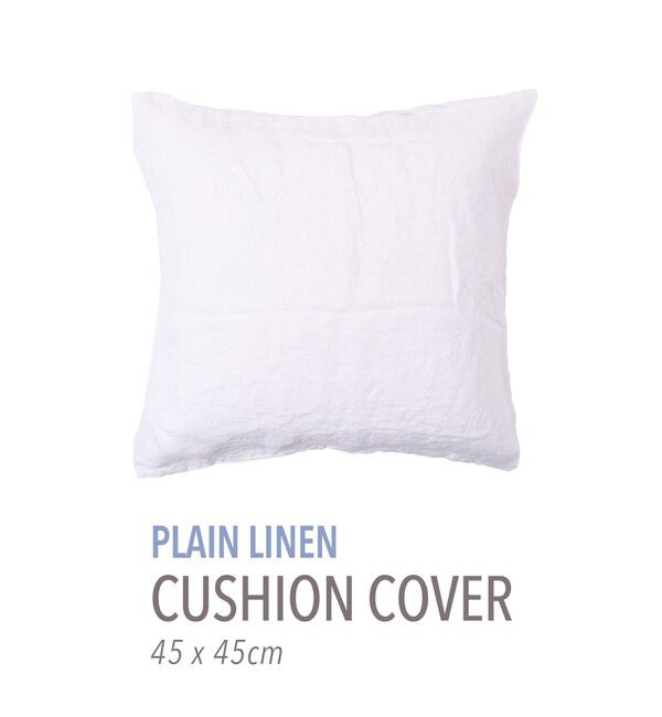 TOMORROWLAND HOME「プレーンリネン クッションカバー（45cm &times; 45cm）」|クッション・クッションカバー|11 ホワイト
