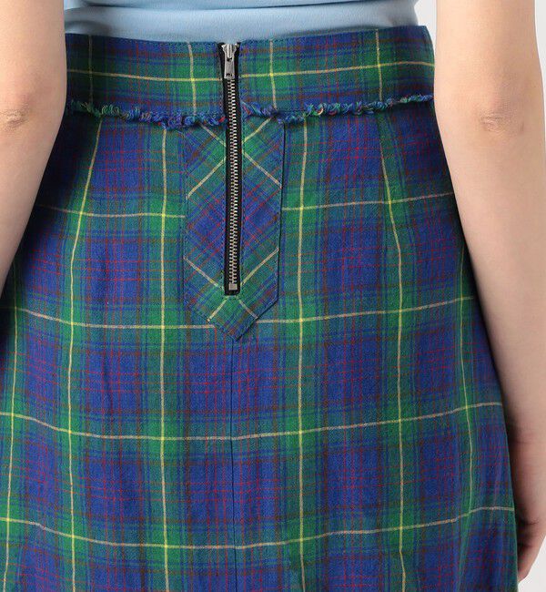 MACPHEE「アイリッシュリネン タックフレアロングスカート」|フレア|