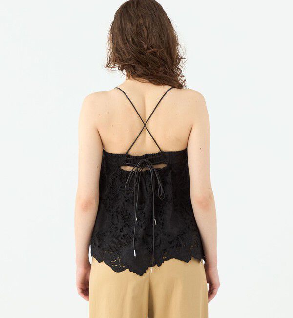 SOULEIADO「コットンエンブロイダリー ペプラムキャミソール」|キャミソール|