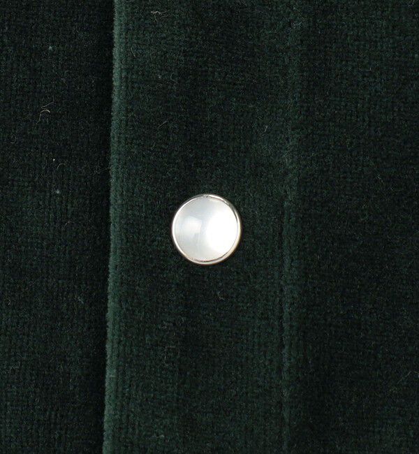 MACPHEE「コットンポリエステルベロア クルーネックカーディガン」|カーディガン|