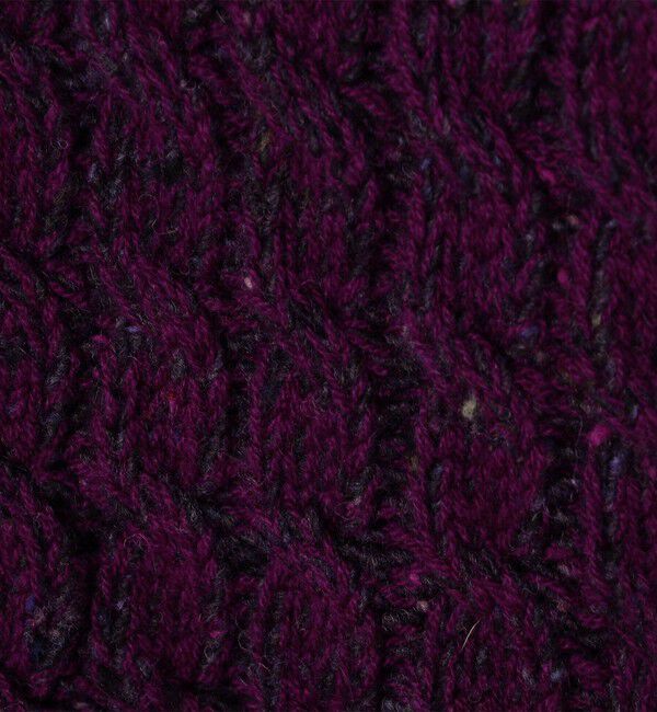 CABaN「ウールネップ ケーブルニットカーディガン」|カーディガン|