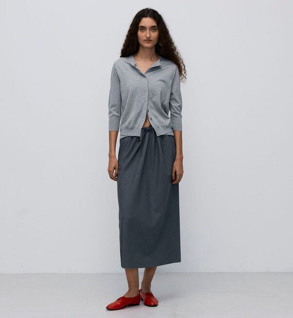 BACCA「ハイゲージコットン クルーネックカーディガン」|カーディガン|