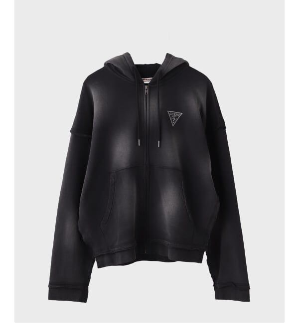 JOINT WORKS「GUESS Originals/ゲス オリジナルス TRIANGLE LOGO ZIP UP」|パーカー|ブラック
