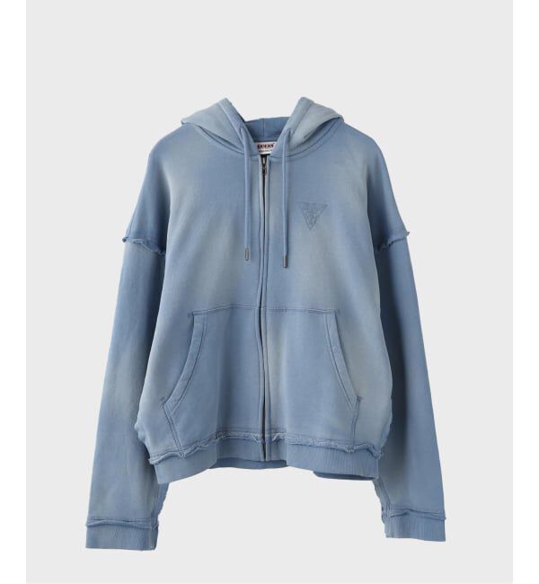 JOINT WORKS「GUESS Originals/ゲス オリジナルス TRIANGLE LOGO ZIP UP」|パーカー|ブルー A