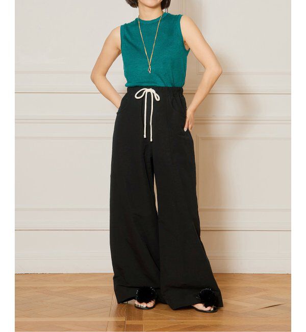 IENA LA BOUCLE「IENA LA BOUCLE コットンリネンスラブワイドパンツ」|その他|