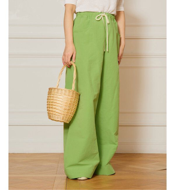 IENA LA BOUCLE「IENA LA BOUCLE コットンリネンスラブワイドパンツ」|その他|