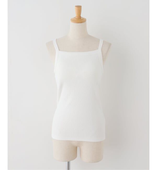 IENA「テレコストレッチスクエアキャミソール」|キャミソール|ホワイト